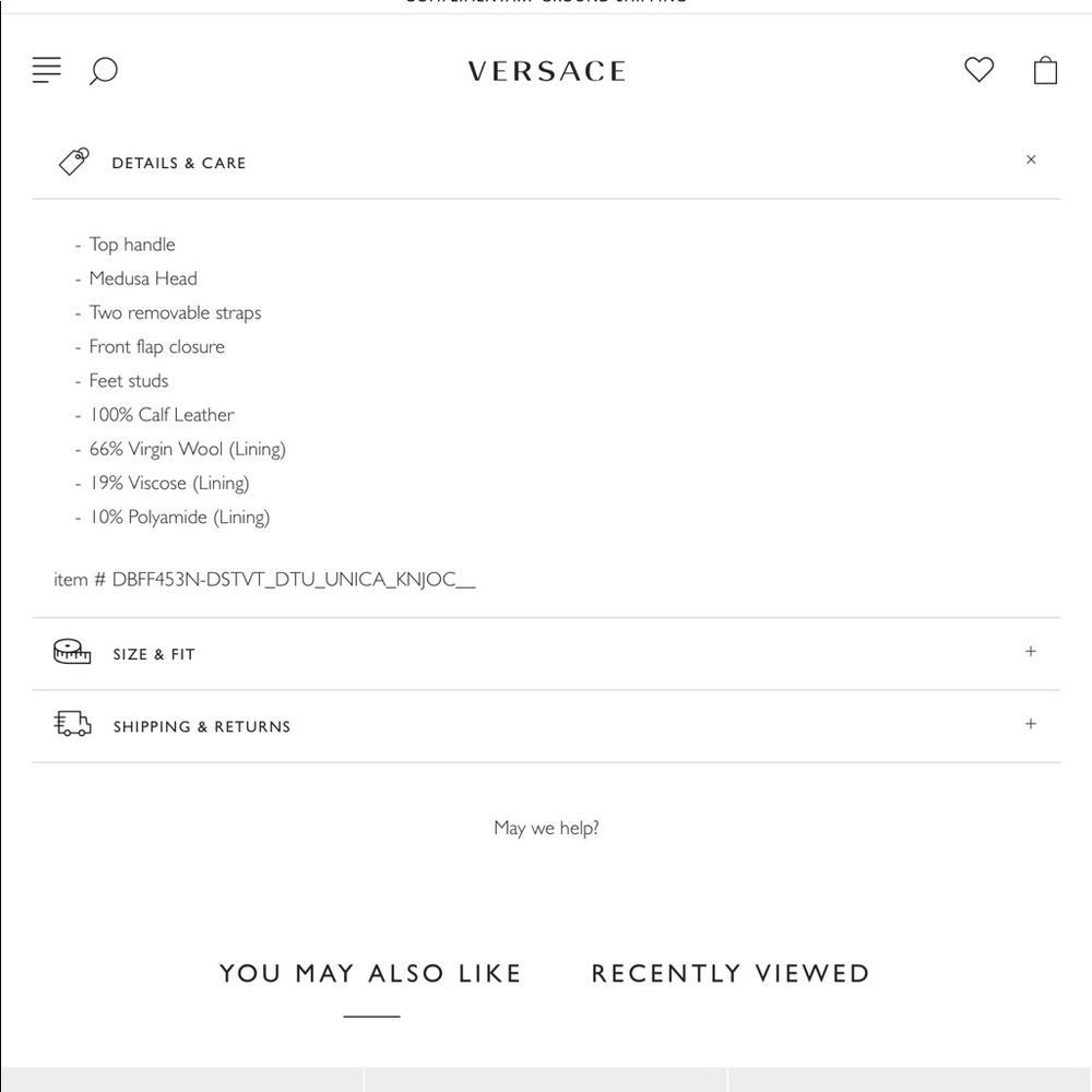 VERSACE ~Palazzo Medium Bag~ VERSACE - Picture 12 of 12